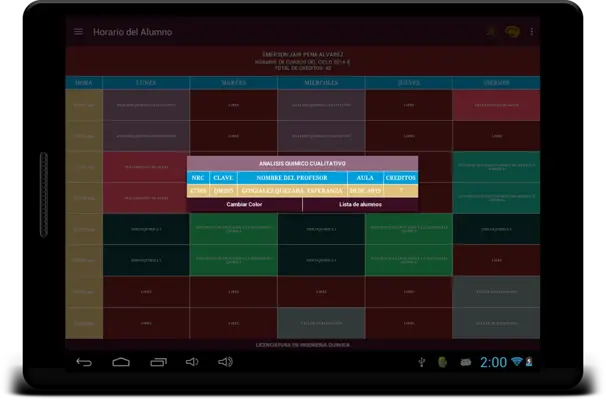 Horario CCV android App screenshot 1