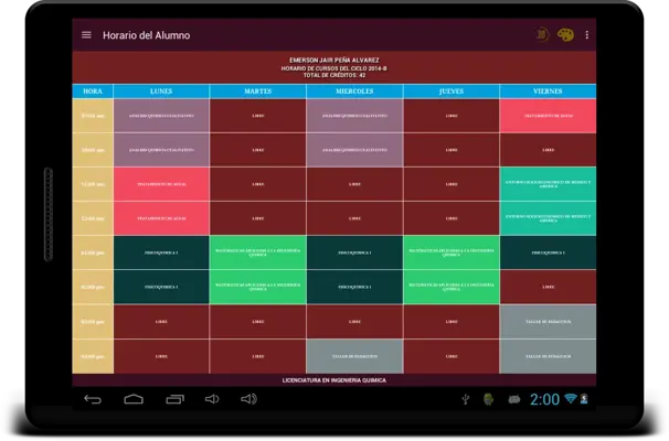 Horario CCV android App screenshot 2